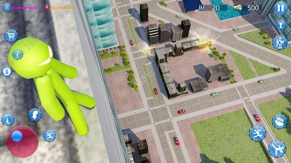 绿色火柴人城市英雄 截图2