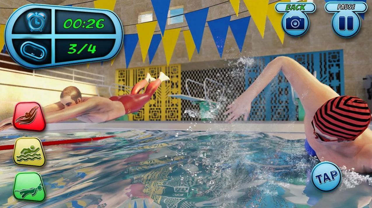 游泳比赛模拟器游戏 截图2