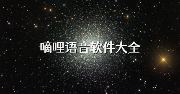 嘀哩语音软件大全
