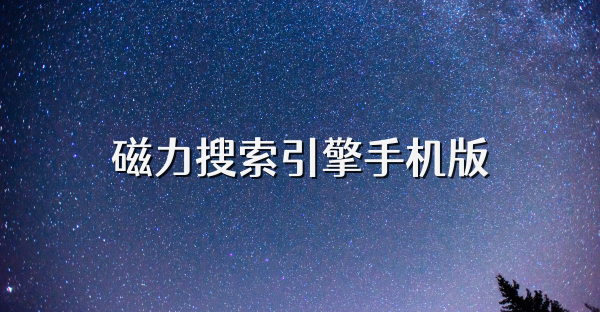 磁力搜索引擎手机版