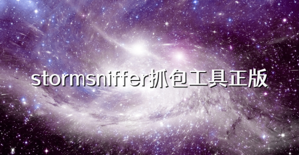 stormsniffer抓包工具正版