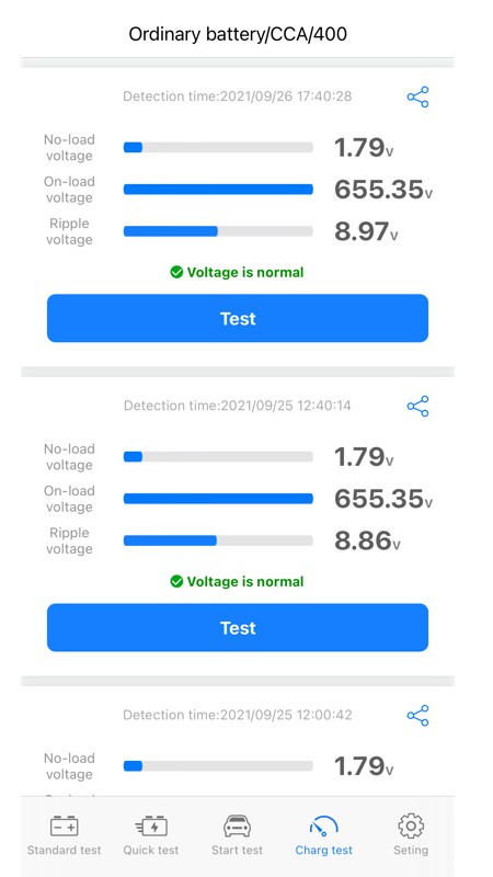 Konnwei Battery Tester电池诊断