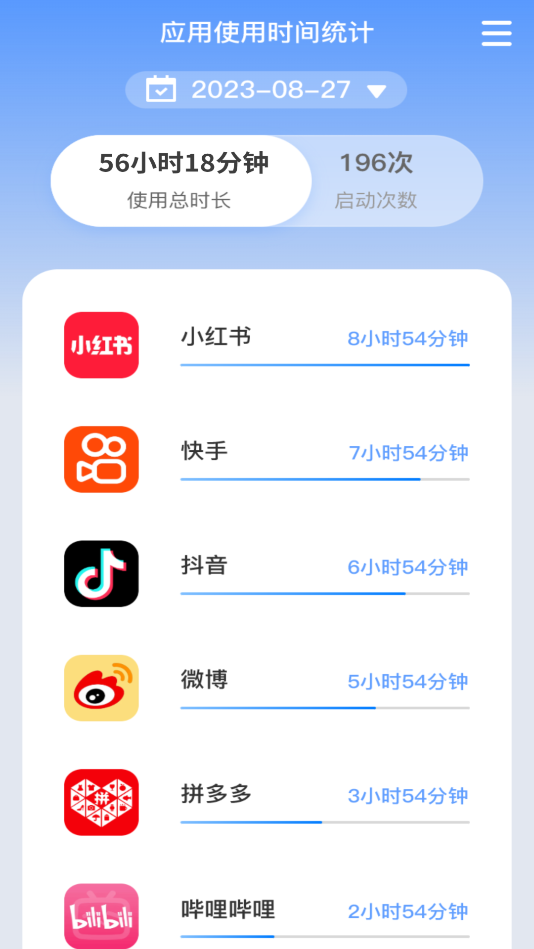 朝暮时长管家 截图1