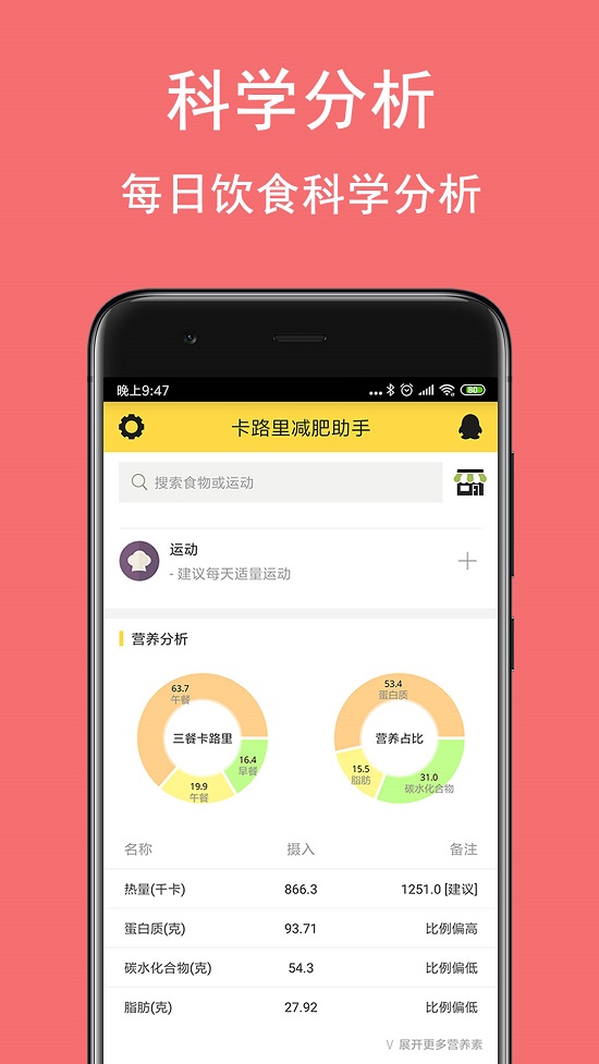 卡路里减肥助手APP 截图3