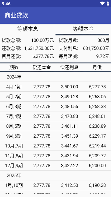 贷款计算器app 截图2
