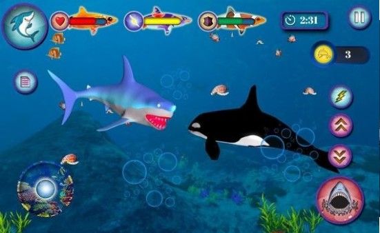 海洋鲨鱼模拟器游戏 截图2