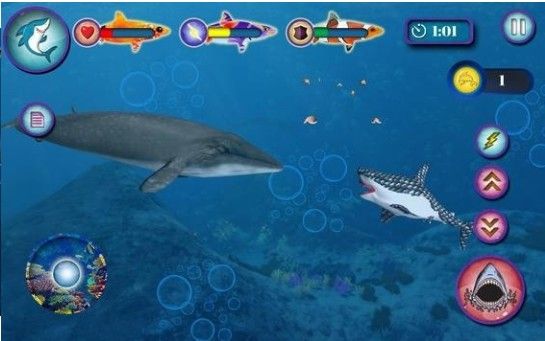 海洋鲨鱼模拟器游戏 截图1