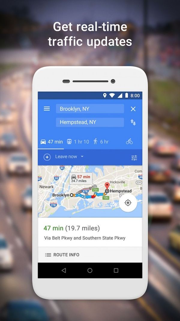 Google Maps Go路线和导航app 截图2