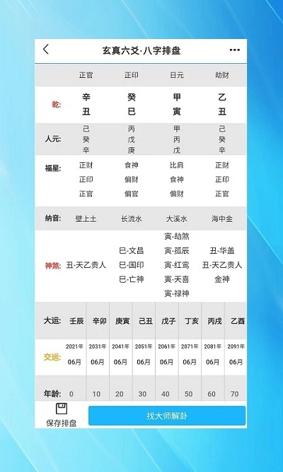玄真六爻排盘app 截图3