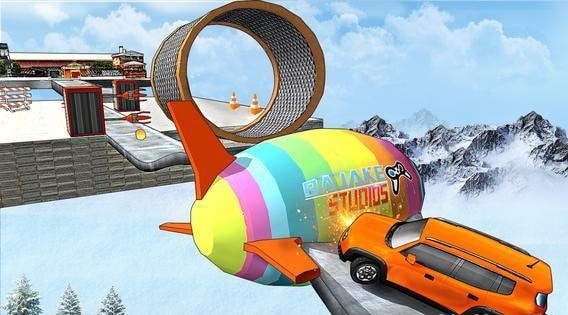 雪地轨道特技赛车 截图1