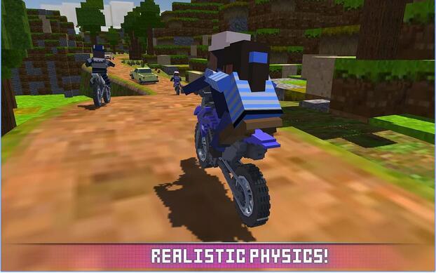 块状摩托车SIM 2017:Blocky Moto Bike SIM 2017 截图1