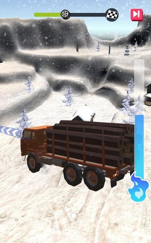 冬季公路卡车司机游戏 截图2