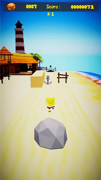 海绵宝宝:海边跑酷游戏 截图1