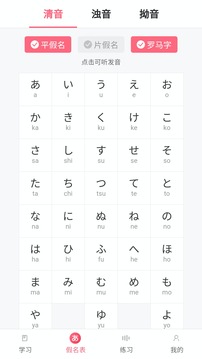 五十音图沪江日语入门学习软件App 截图4