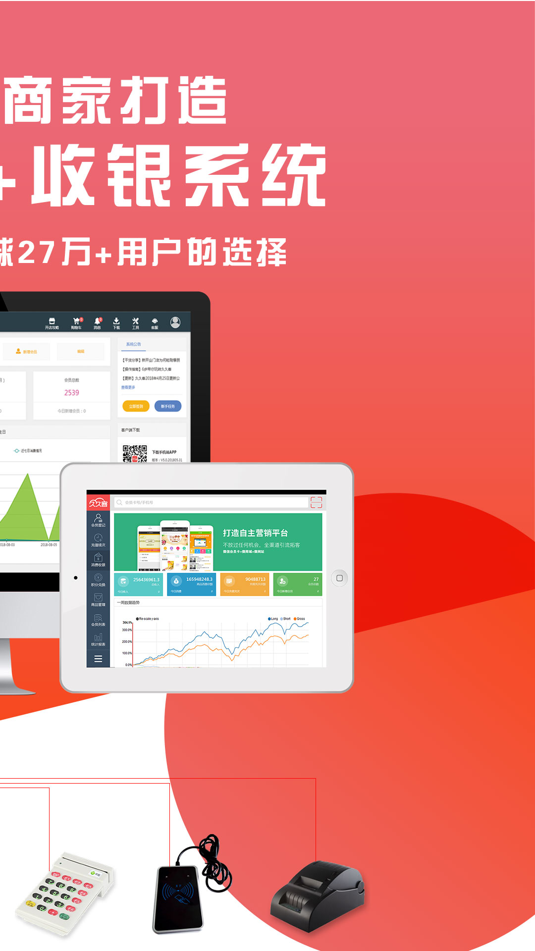 久久客会员管理收银系统 截图2