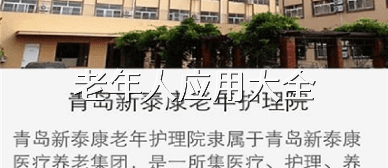 老年人应用大全