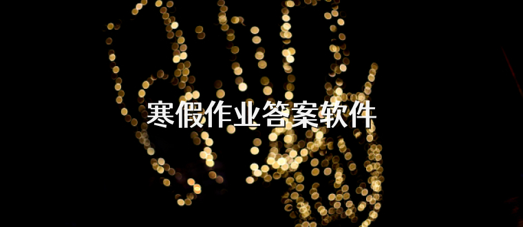寒假作业答案软件