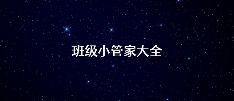 班级小管家大全
