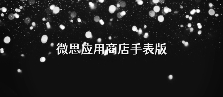 微思应用商店手表版