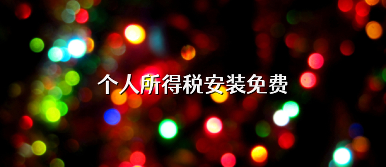 个人所得税安装免费