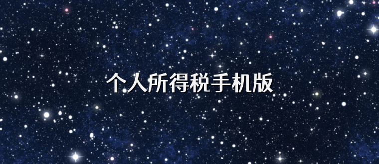 个人所得税手机版