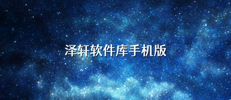 泽轩软件库手机版