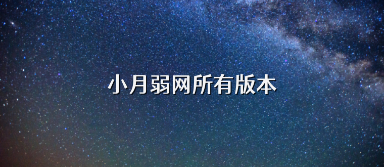 小月弱网所有版本