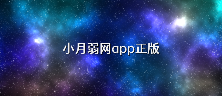 小月弱网app正版