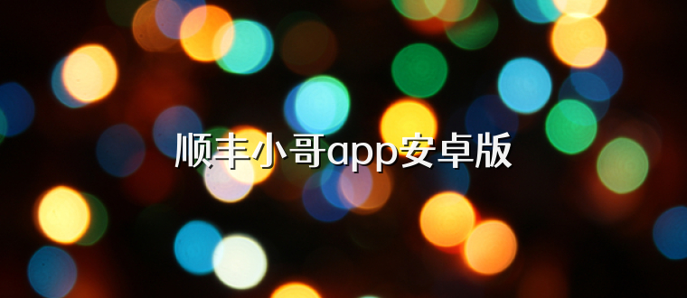 顺丰小哥app安卓版