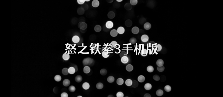 怒之铁拳3手机版