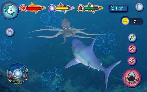 海洋鲨鱼模拟器游戏 截图3