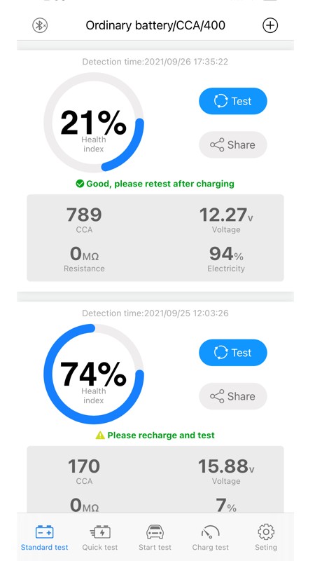 Konnwei Battery Tester电池诊断