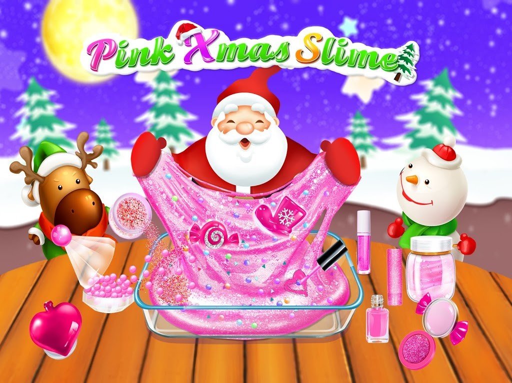 粉色圣诞彩妆史莱姆 截图1